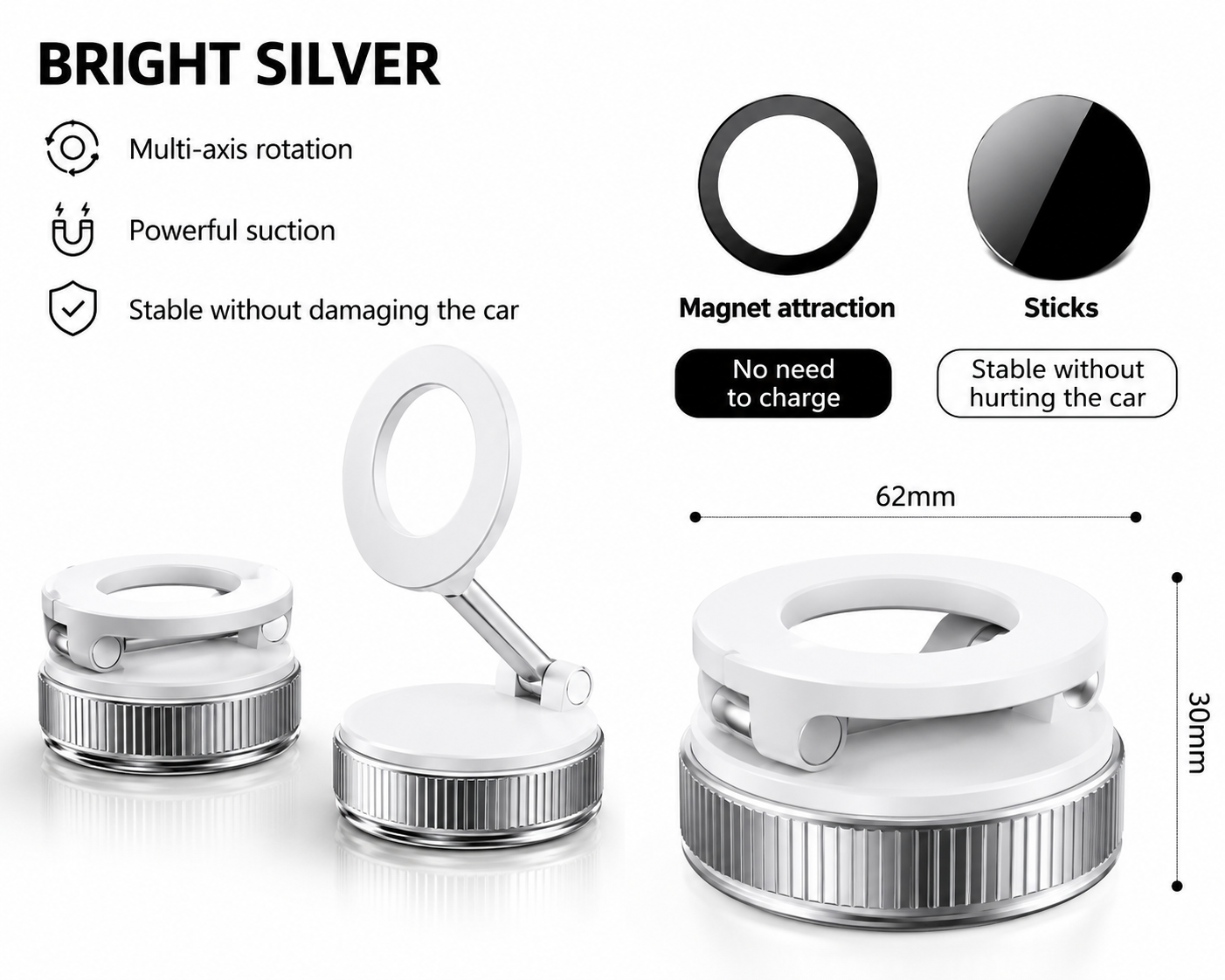 360° Magnetic Car Phone Holder